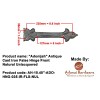 10.40 inch Adonijah Antique Cast Iron Strap False Hinge